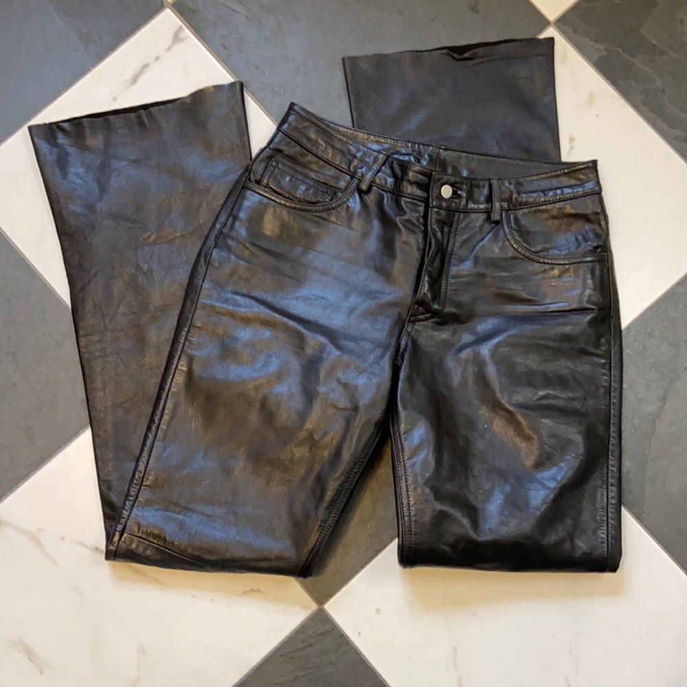 vintage (90s) genuine leather leather Express pants